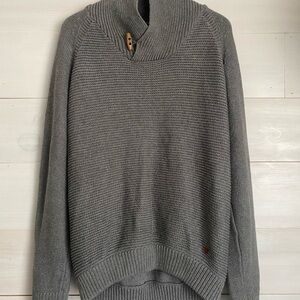 Premium By Jack and Jones Gray Sweater with Button Detail Men’s Medium
